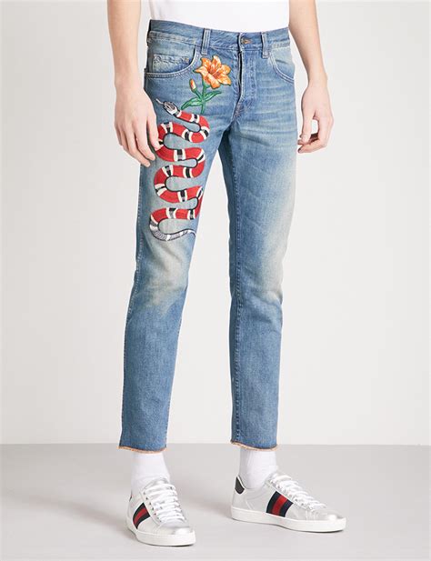 gucci logo jeans|gucci jeans men's.